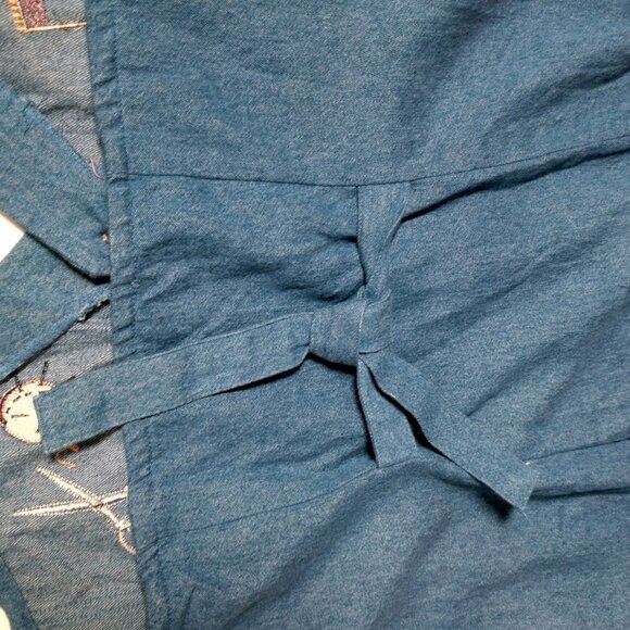 Vintage Bobbie Brooks Vest XL Blue Chambray Quilting Sewing Grannycore - Picture 8 of 14